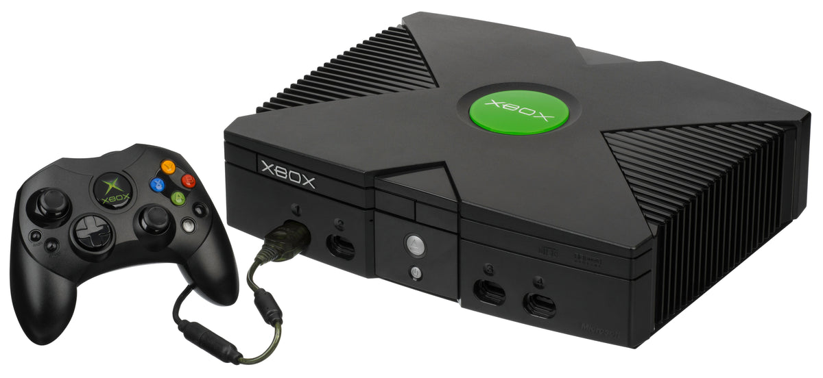 Original Xbox console with Controller S; historical hardware
