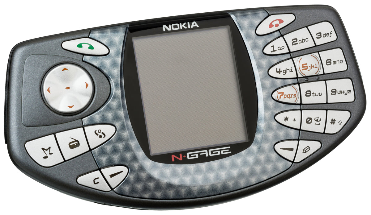Original Nokia N-Gage game phone viewed from the right