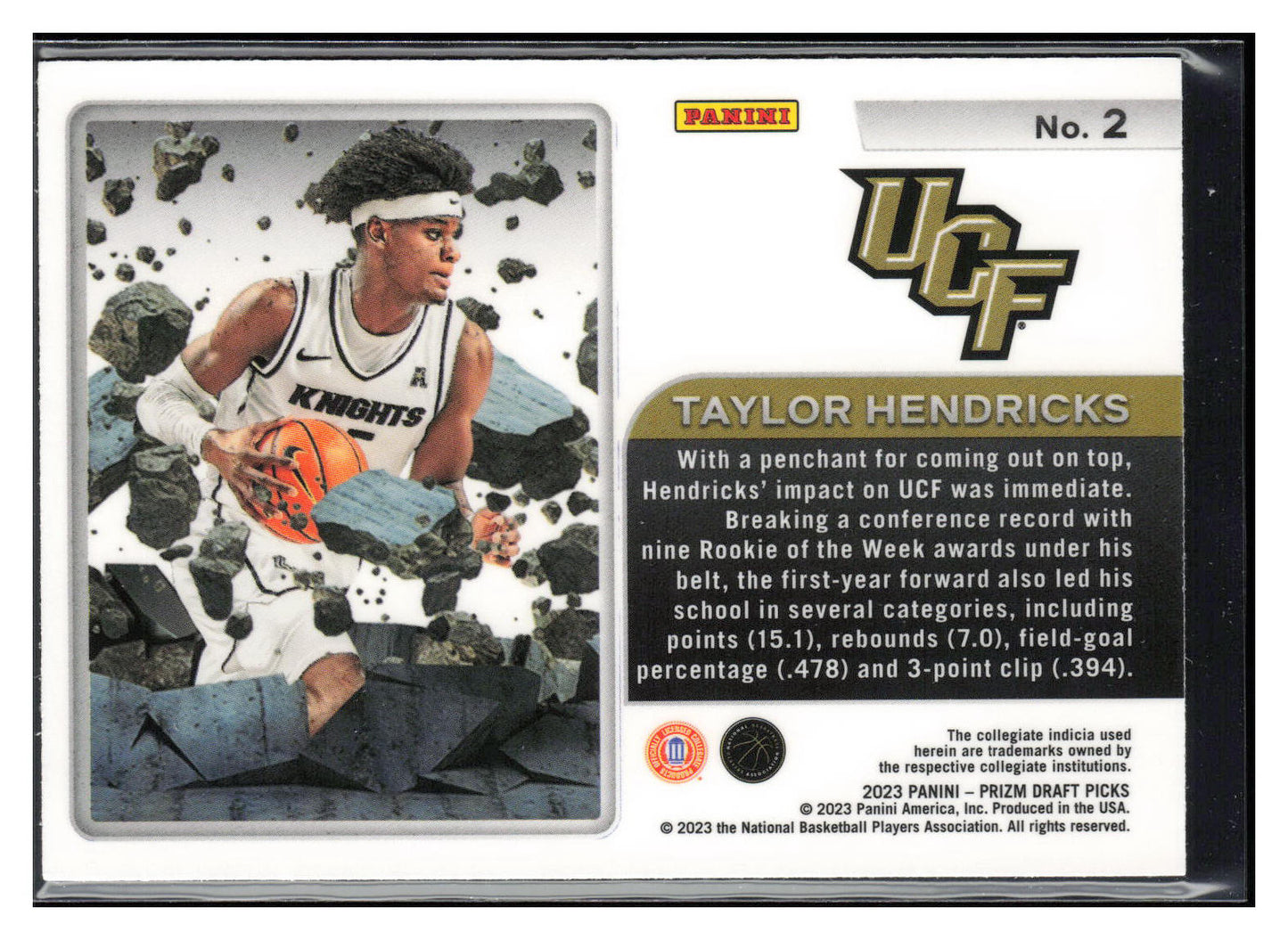 2023 Panini Prizm Draft Picks #2 Taylor Hendricks Prizm Break