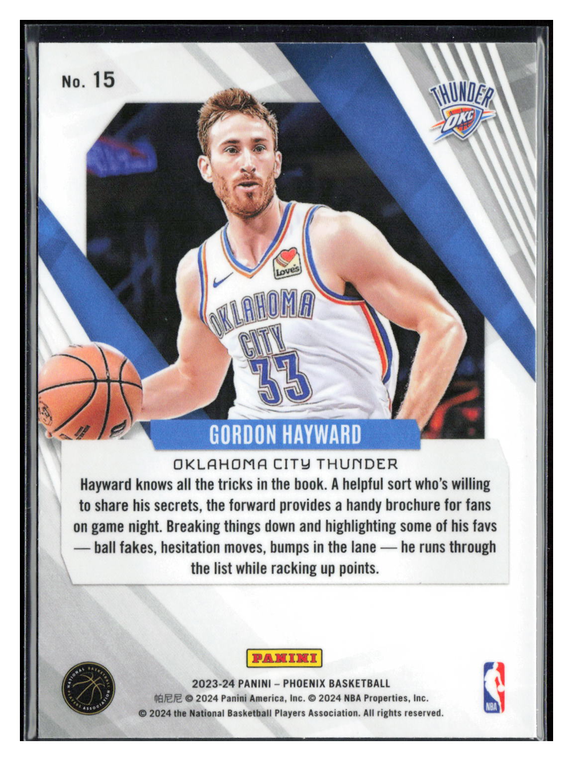 2023-24 Panini Phoenix #15 Gordon Hayward Phoenix Red Ice