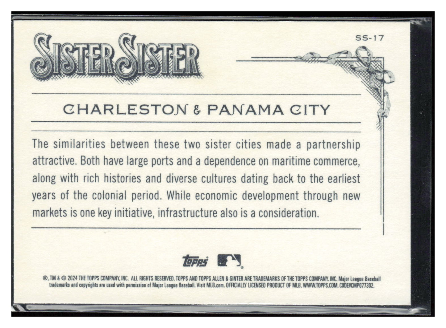 2024 Topps Allen & Ginter #SS-17 Charleston / Panama City Sister Sister
