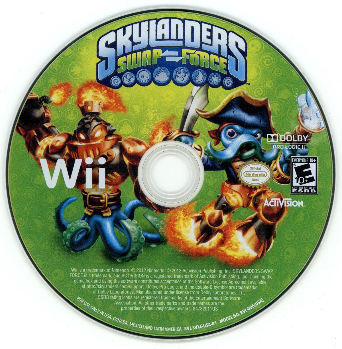 Skylanders: Swap Force | Wii | North America | physical media scan: Disc | PriceCharting
