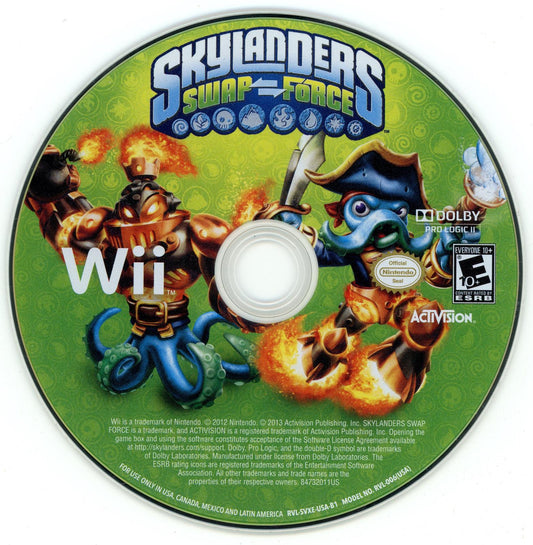 Skylanders: Swap Force | Wii | North America | physical media scan: Disc | PriceCharting