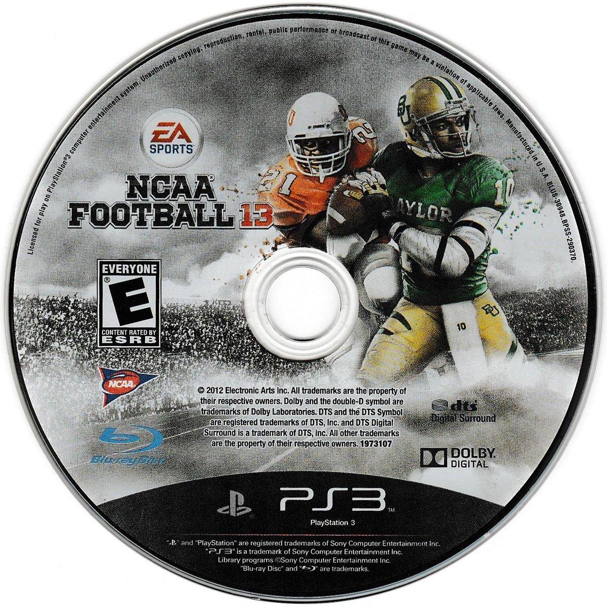 NCAA Football 13 | PlayStation 3 | North America | physical media scan: Game Disc | PriceCharting