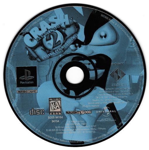 Crash Bandicoot 2: Cortex Strikes Back | PlayStation | North America | physical media scan: Game Disc | PriceCharting