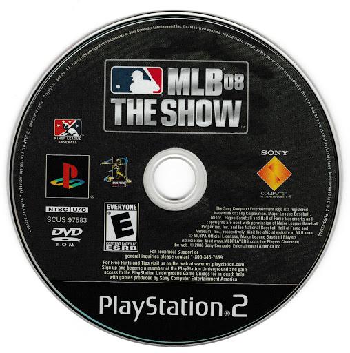 MLB 08: The Show | PlayStation 2 | North America | physical media scan: Game Disc | PriceCharting