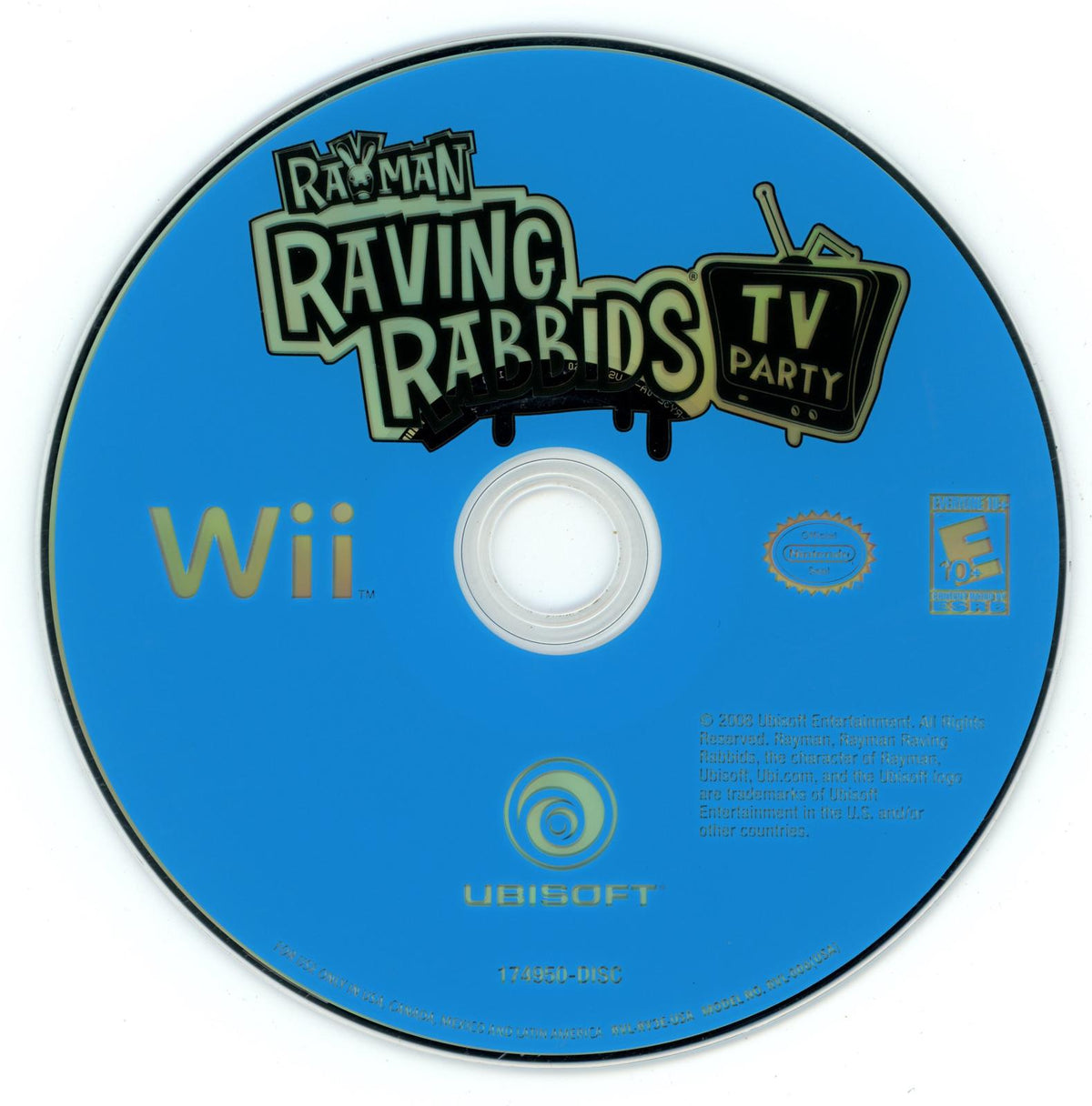 Rayman: Raving Rabbids TV Party | Wii | North America | physical media scan: Disc | PriceCharting