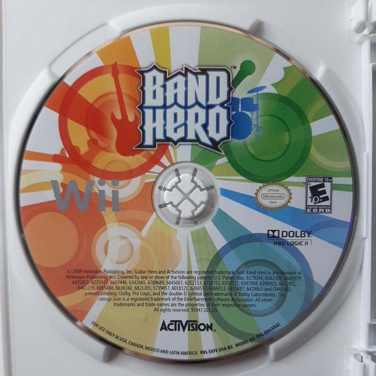 Band Hero | Wii | North America | physical media scan: Disc | PriceCharting