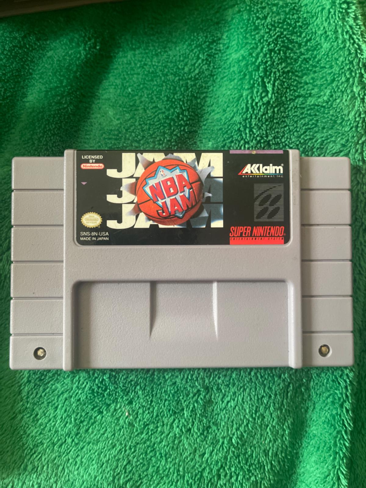 NBA Jam | SNES | North America | physical media scan: Cartridge | PriceCharting