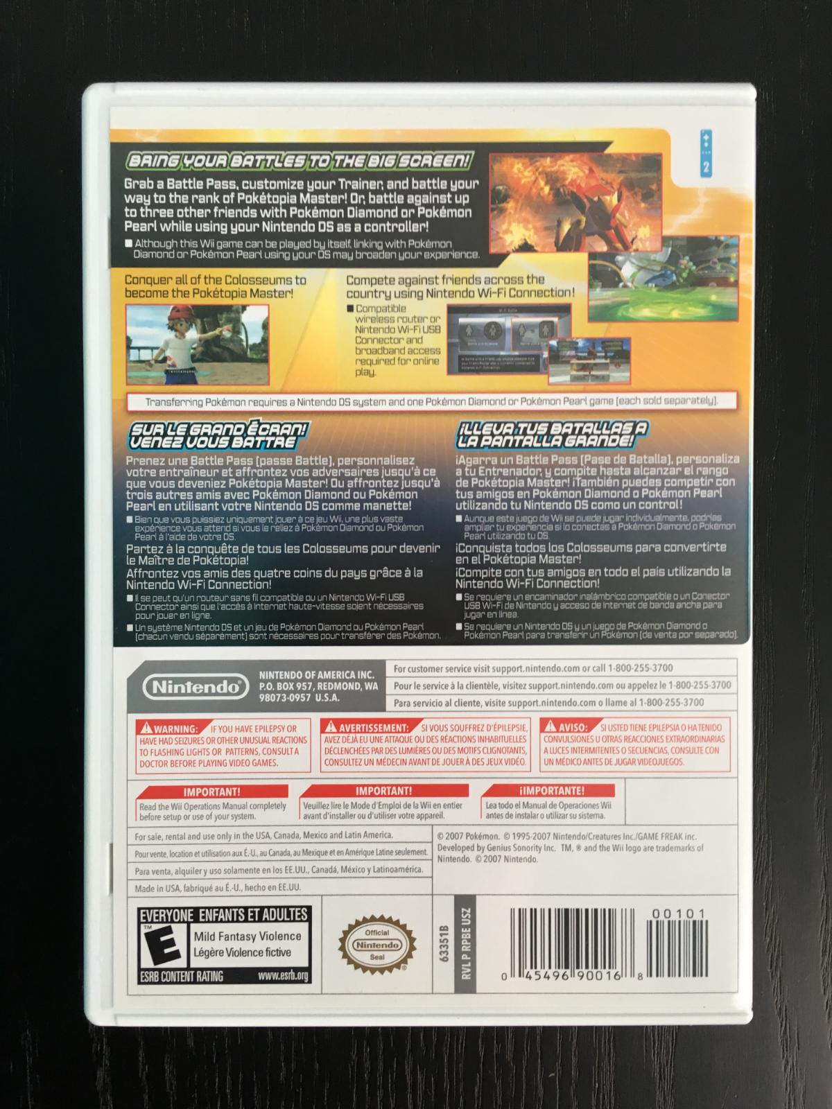 Pokémon Battle Revolution | Wii | North America | back cover scan: Back Cover | PriceCharting