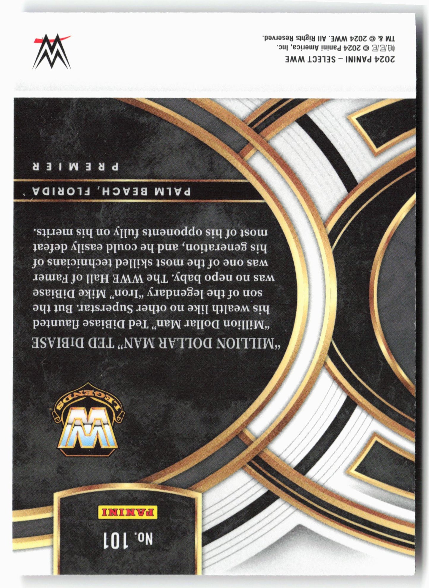 2024 Panini Select WWE #101 "Million Dollar Man" Ted DiBiase Red and Blue