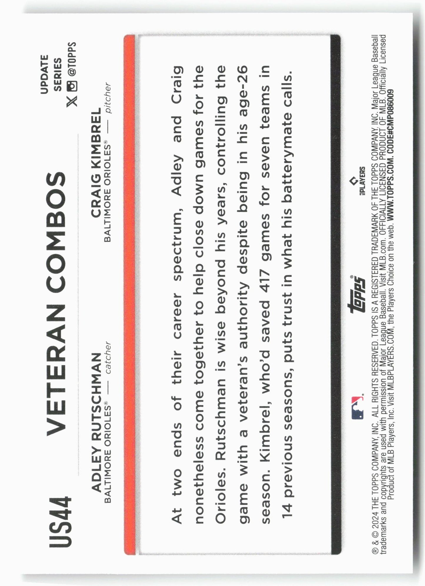 2024 Topps Update #US44 Battery Power: Orioles Toast Another Dub CC