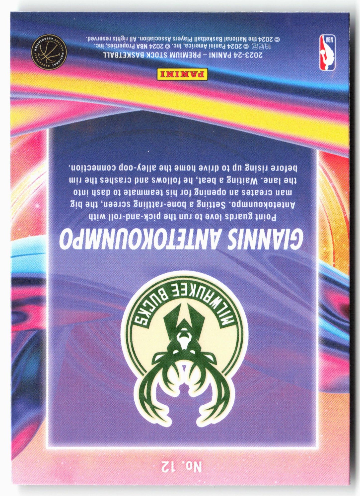 2023-24 Panini Premium Stock #12 Giannis Antetokounmpo Anti Gravity