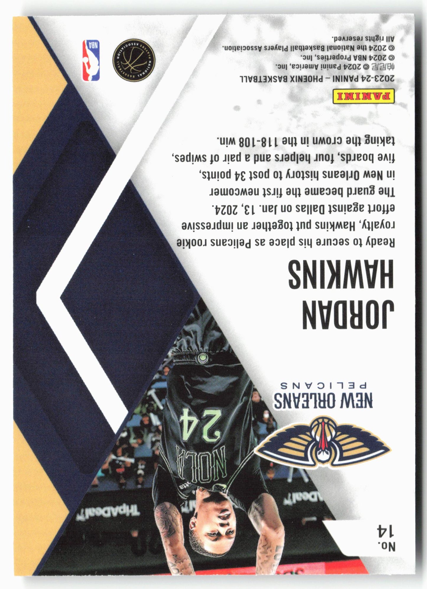 2023-24 Panini Phoenix #14 Jordan Hawkins Instant Phenom Silver