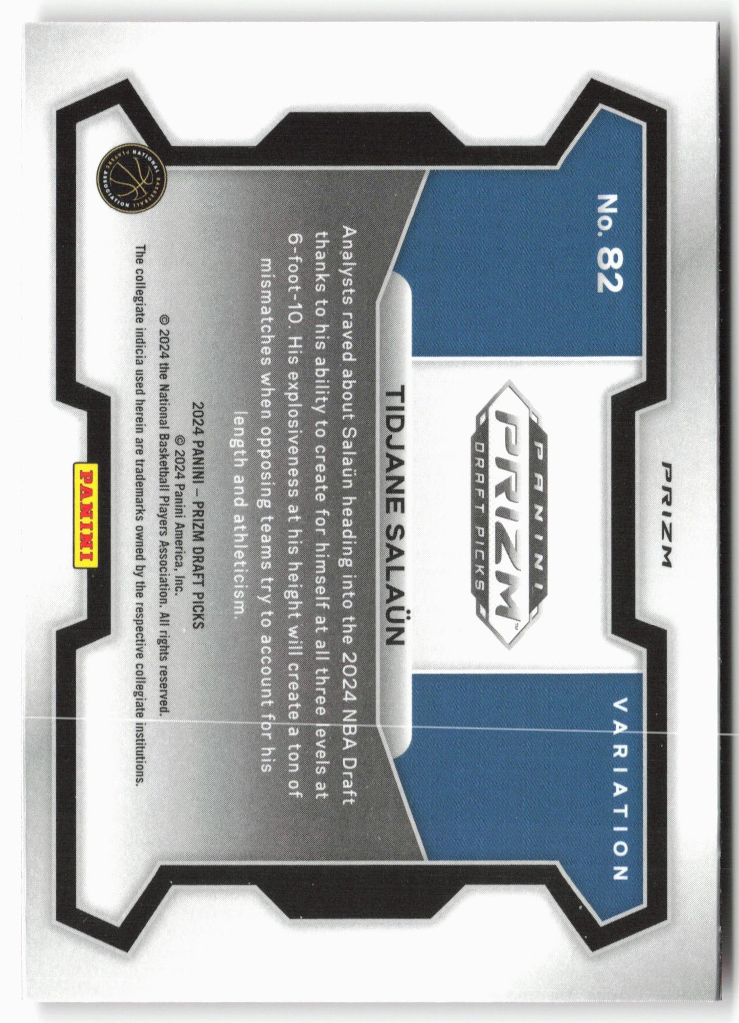 2024 Panini Prizm Draft Picks #82 Tidjane Salaun Red Wave Prizms