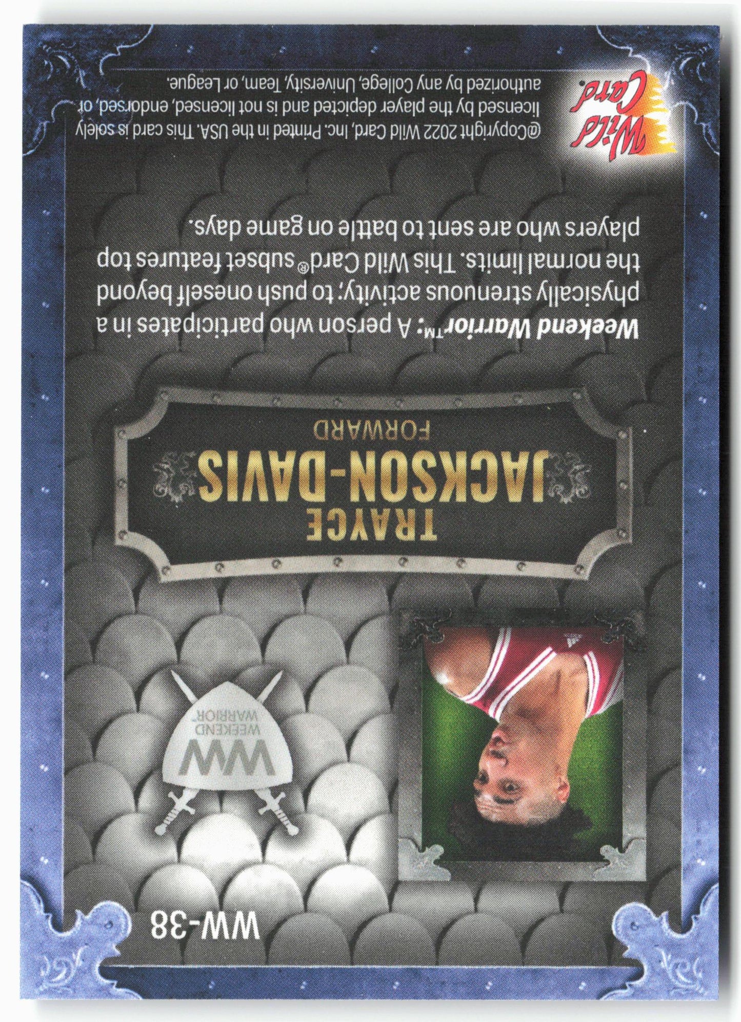 2022 Wild Card Matte #WW-38 Trayce Jackson-Davis WW Cobalt/White/Green #/75