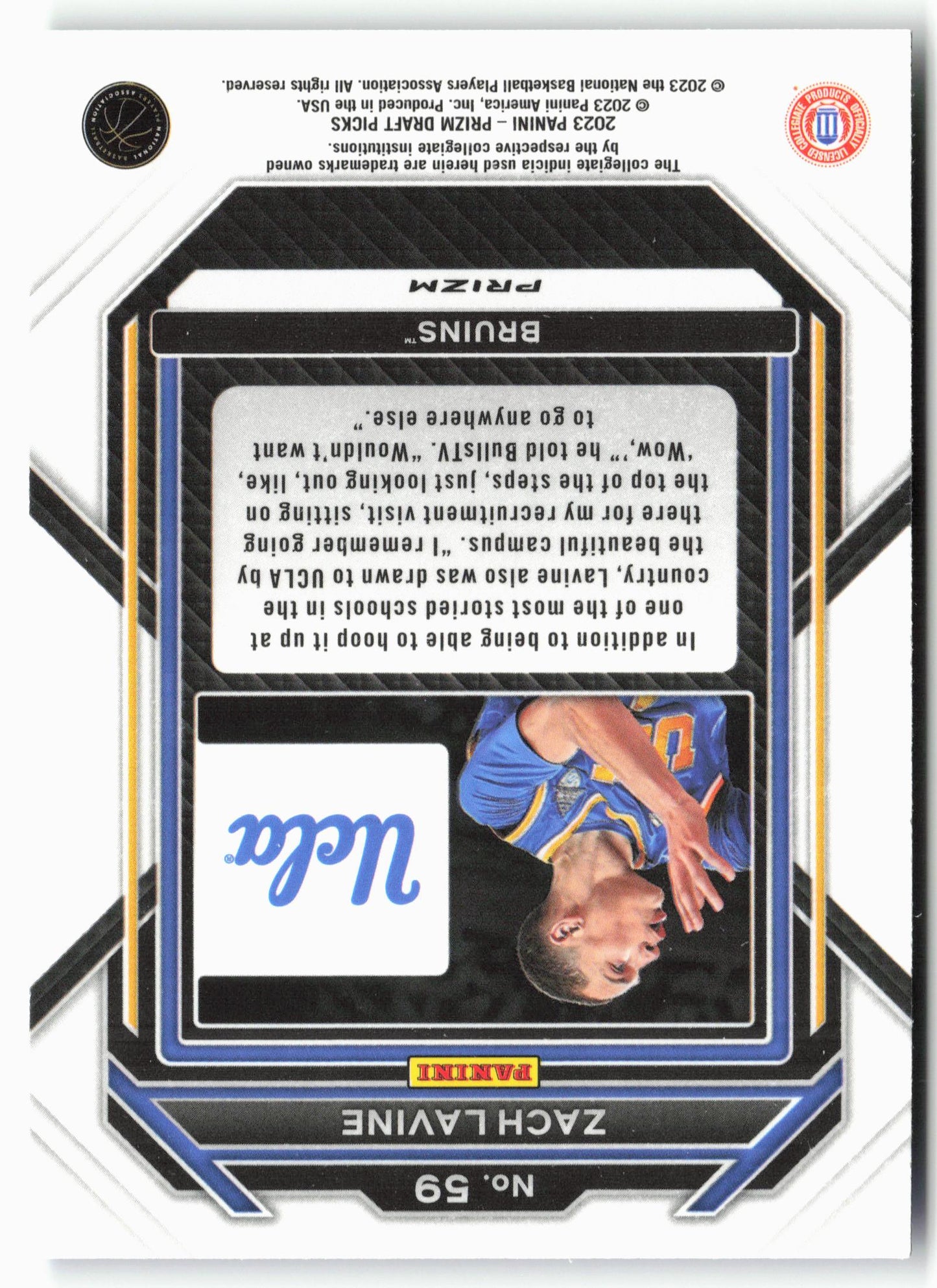 2023 Panini Prizm Draft Picks #59 Zach LaVine Choice Blue/Yellow/Green