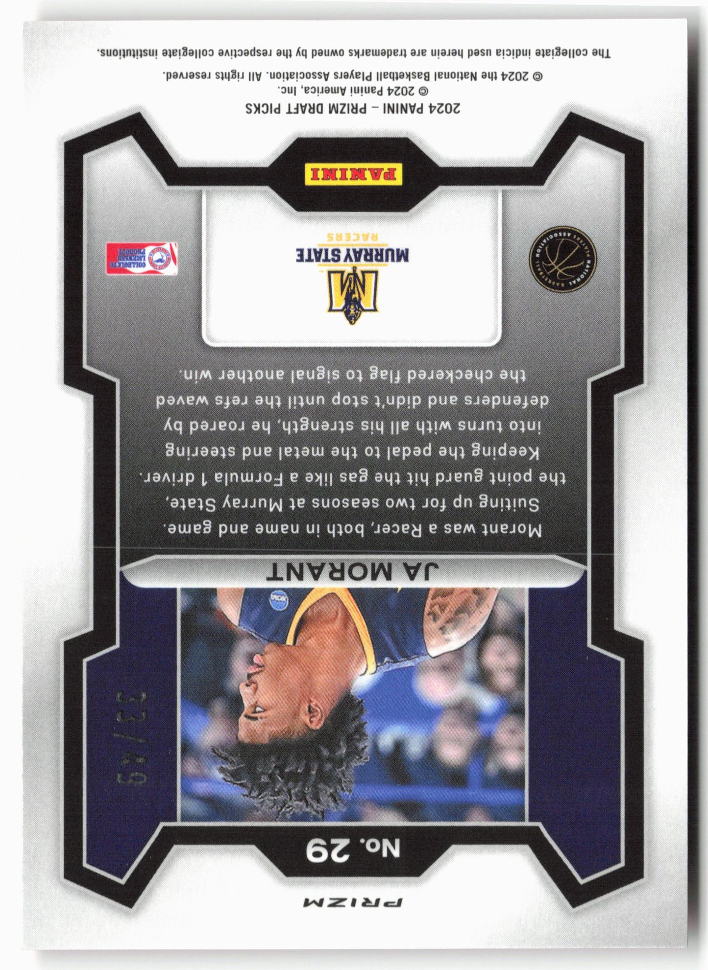 2024 Panini Prizm Draft Picks #29 Ja Morant Prizms Orange Pulsar #/49
