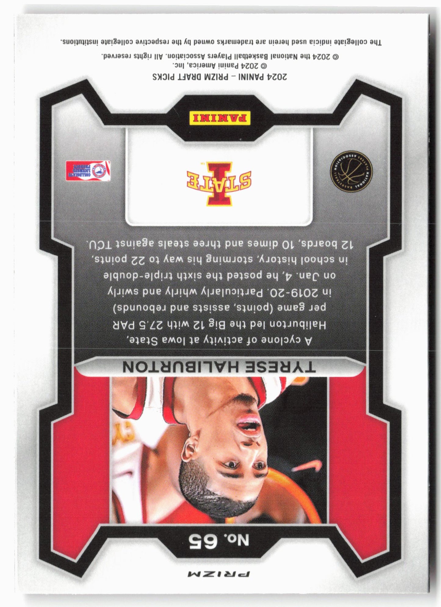 2024 Panini Prizm Draft Picks #65 Tyrese Haliburton Prizms Red Wave