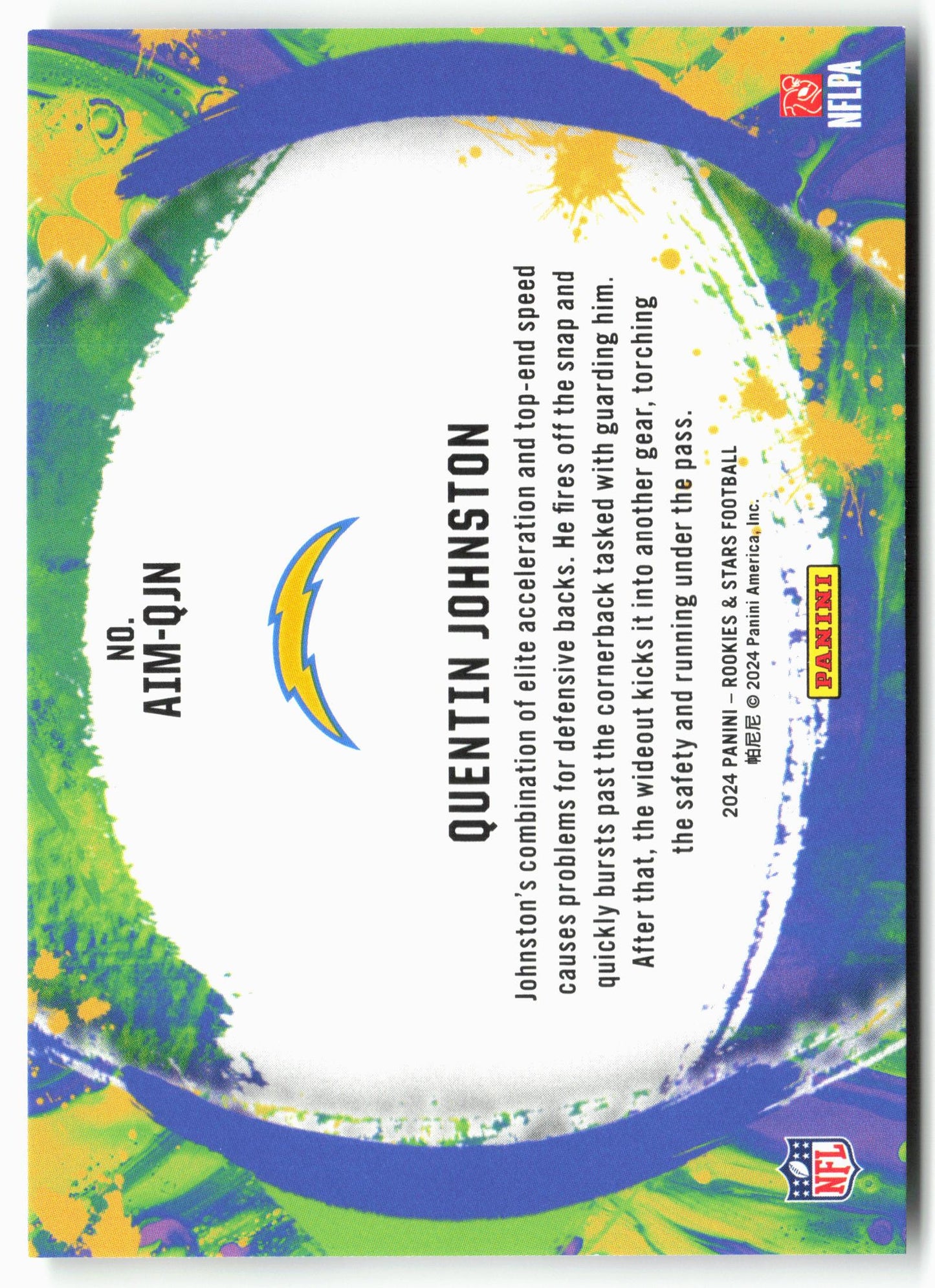 2024 Panini Rookies & Stars #AIM-QJN Quentin Johnston Artistry in Motion