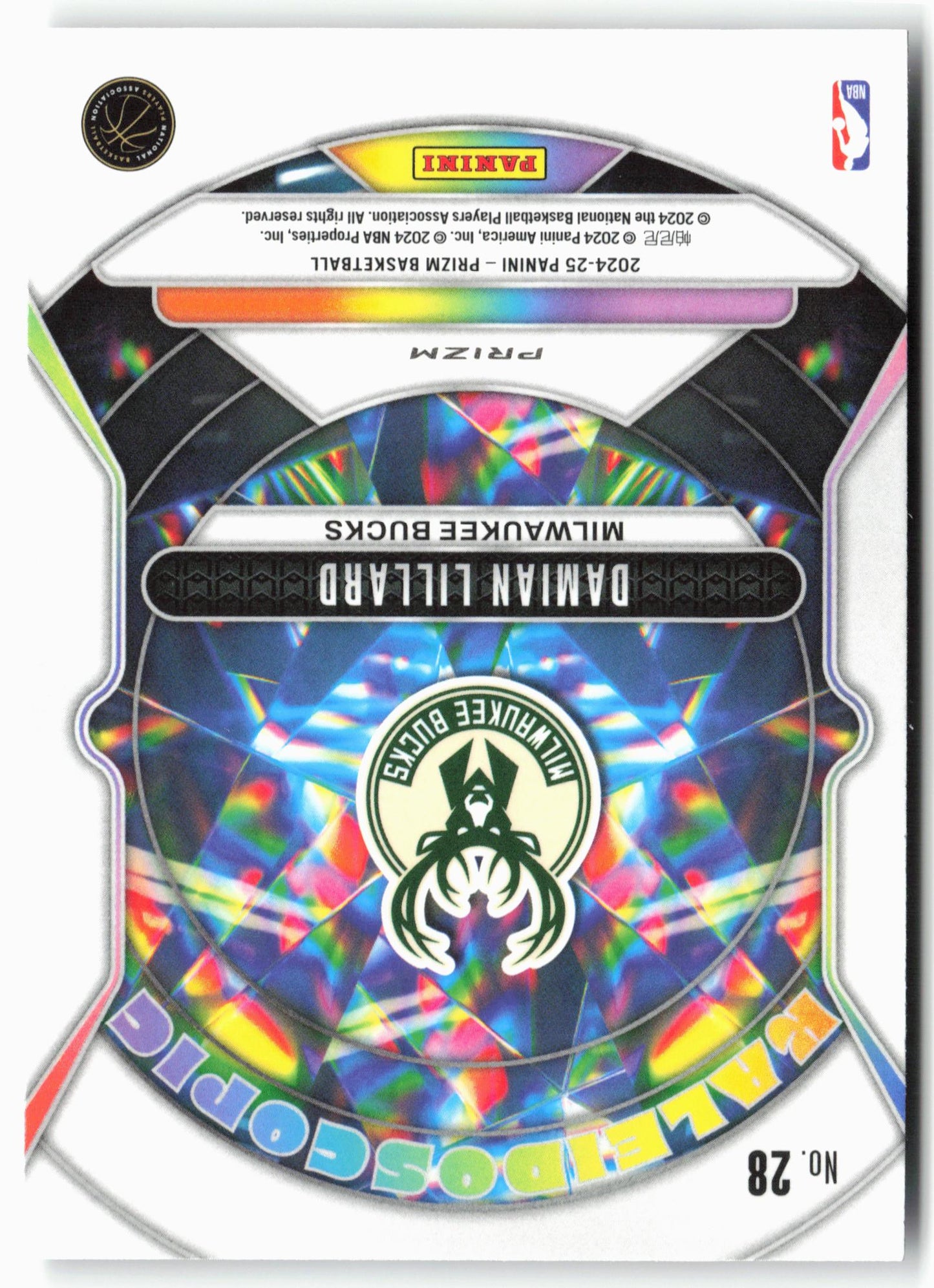 2024-25 Panini Prizm - Kaleidoscopic Prizms Silver #28 Damian Lillard