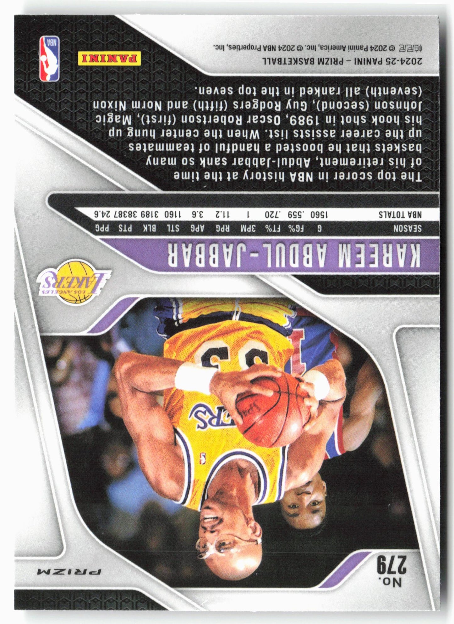 2024-25 Panini Prizm - Prizms Silver #279 Kareem Abdul-Jabbar