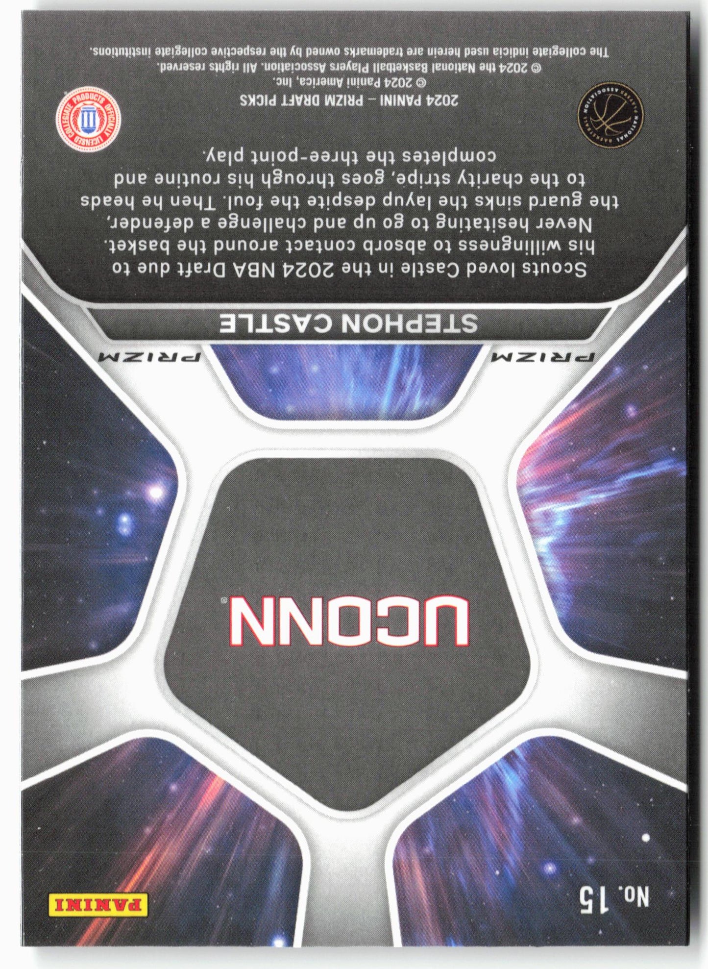 2024 Panini Prizm Draft Picks #15 Stephon Castle Deep Space Prizms Ice