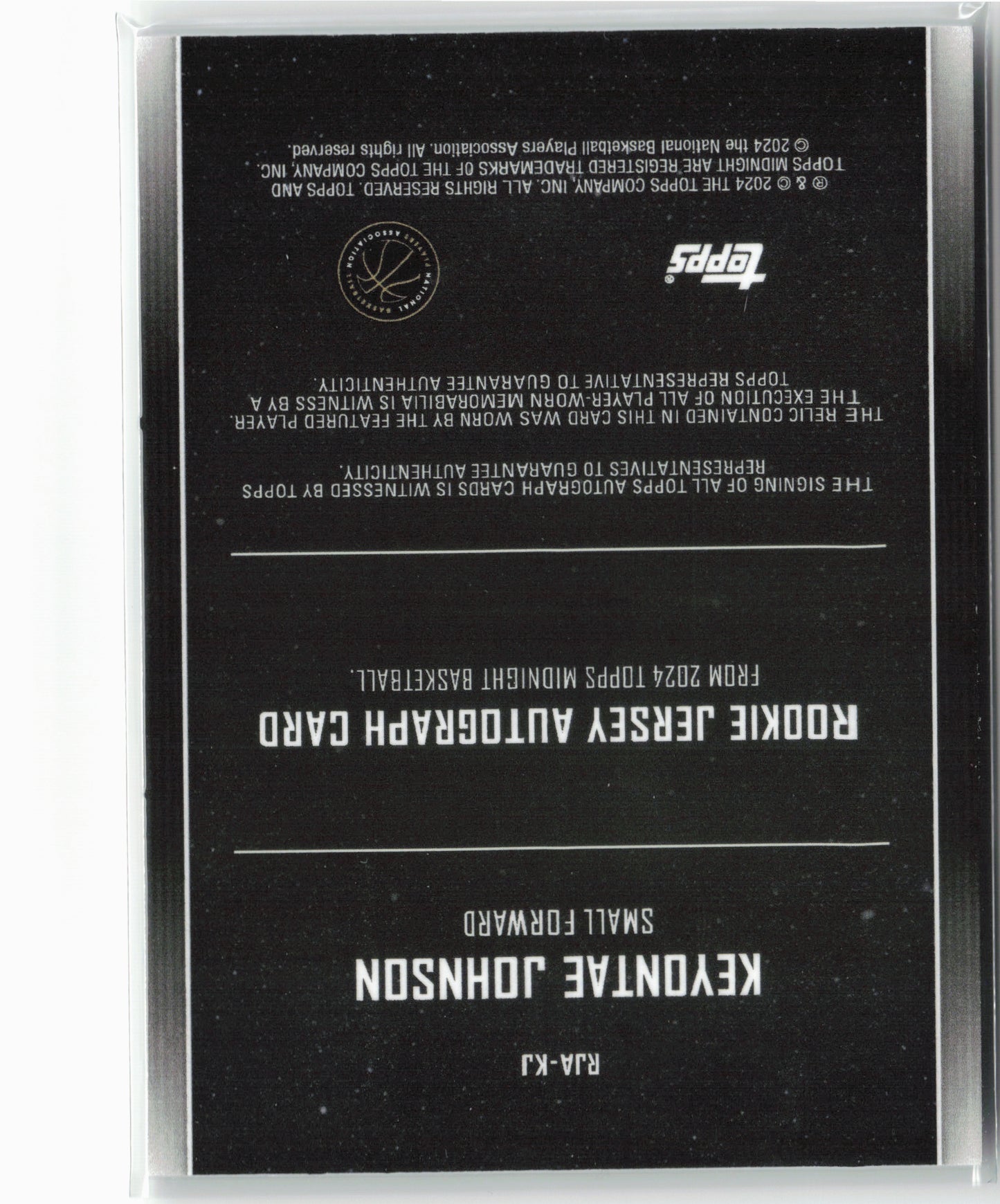 2023-24 Topps Midnight #RJA-KJ Keyontae Johnson Rookie Jersey Autographs