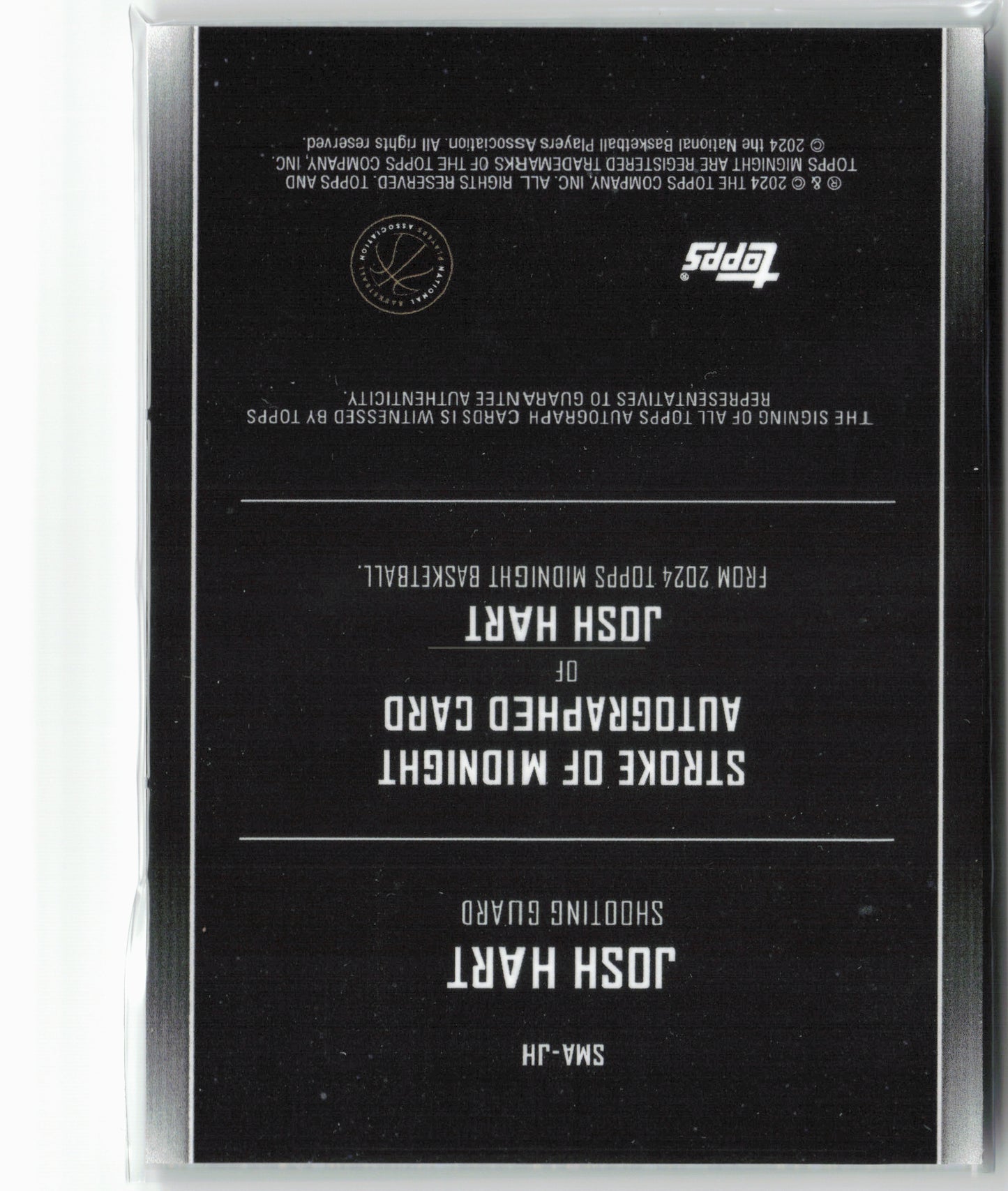 2023-24 Topps Midnight #SMA-JH Josh Hart Stroke of Midnight Autographs #/12