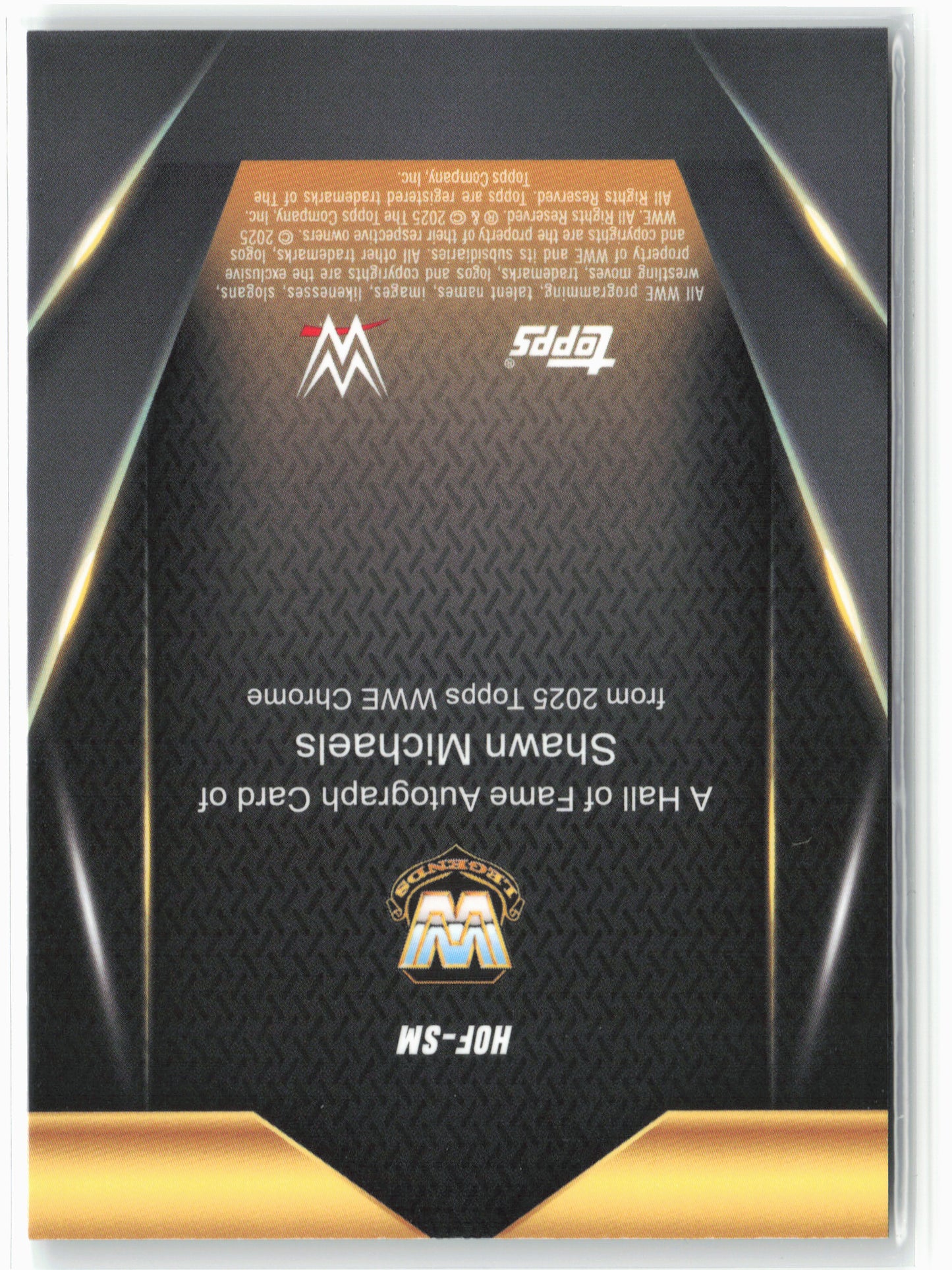 2025 Topps Chrome WWE #HOF-SM Shawn Michaels HOF Autographs Blue Refractor #/150
