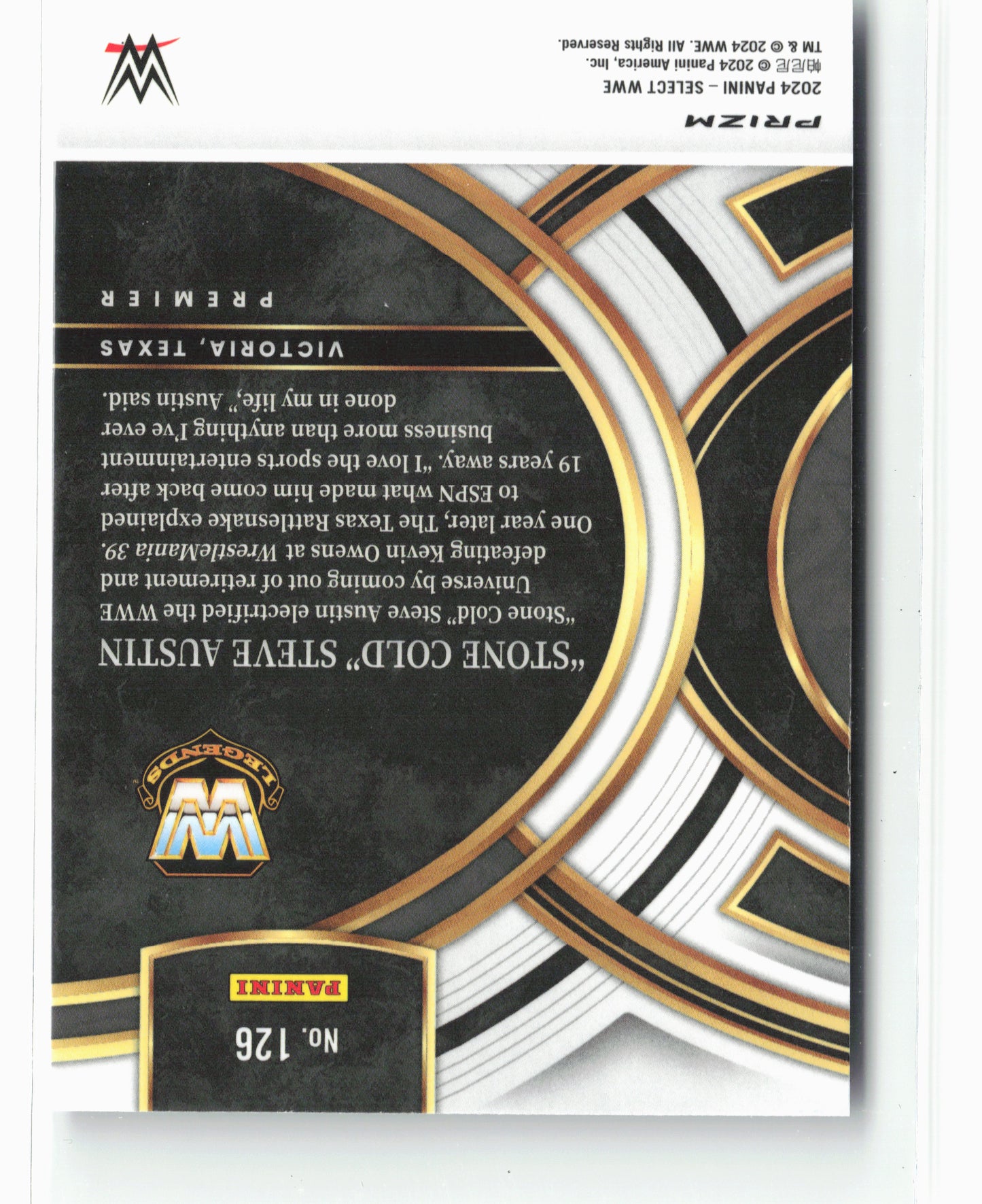 2024 Panini Select WWE #126 "Stone Cold" Steve Austin Tri-Color Prizms