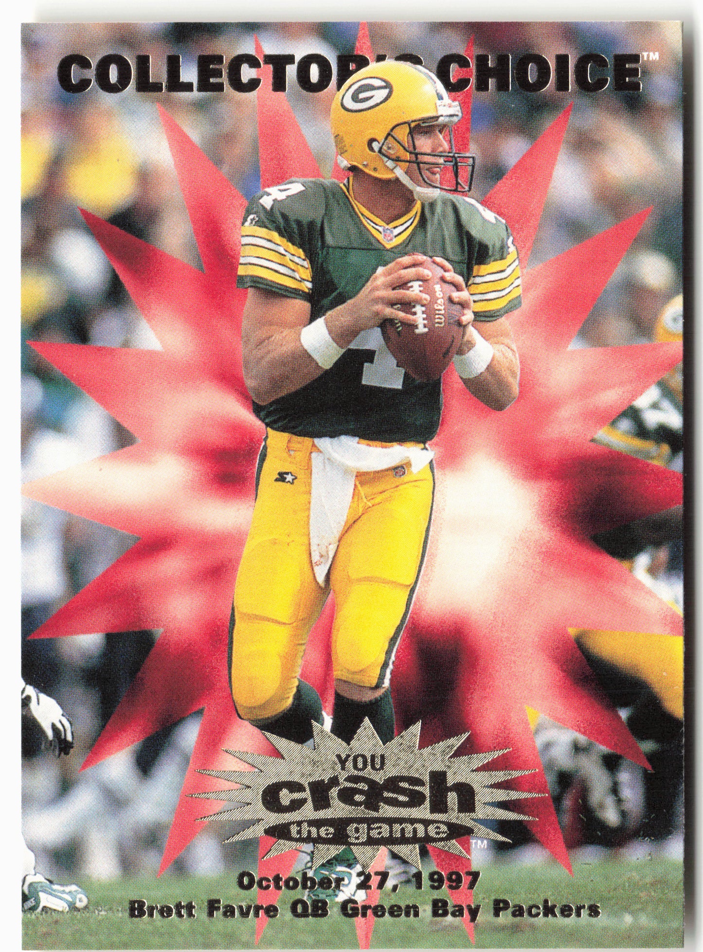 1997 Collector's Choice #C4c Brett Favre You Crash the Game December 1 1997