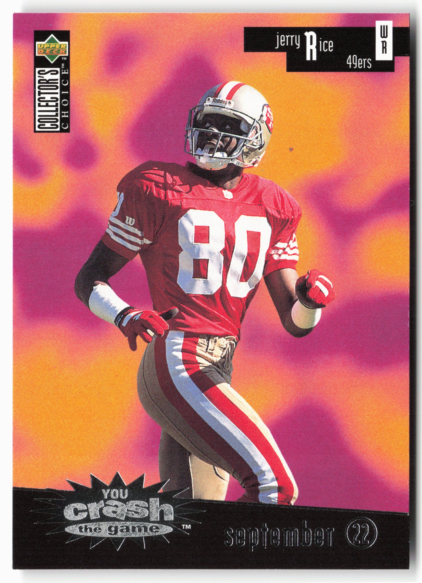 1996 Collector's Choice #CG11a Jerry Rice You Crash the Game Silver October 27 L
