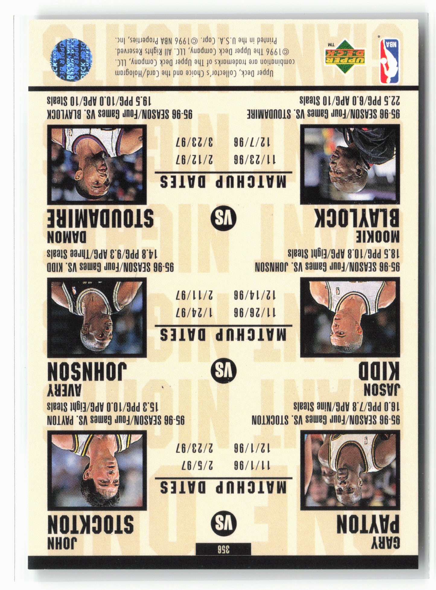 1996-97 Collector's Choice #356 Anfernee Hardaway / Michael Jordan