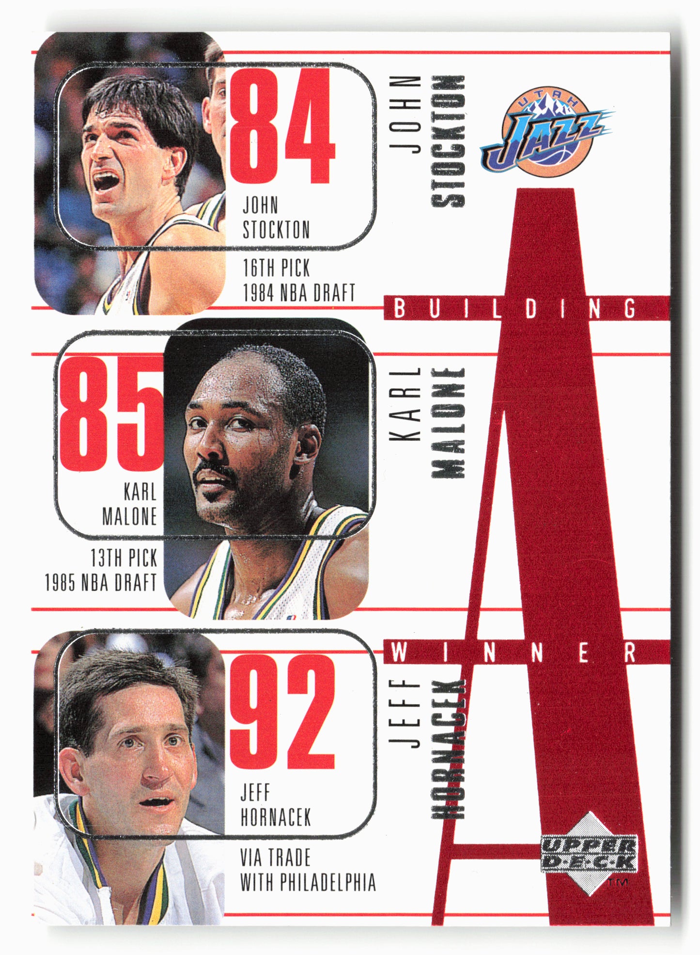 1996-97 Upper Deck #162 John Stockton / Karl Malone / Jeff Hornacek