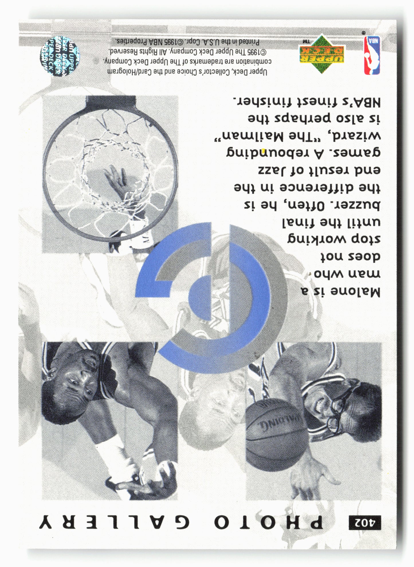 1995-96 Collector's Choice #402 Karl Malone