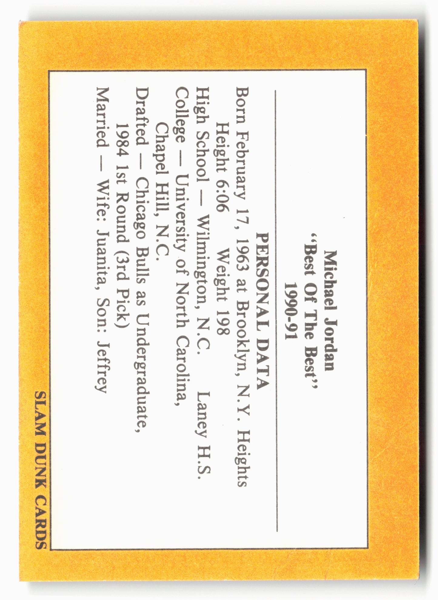 1990-91 Slam Dunk David Robinson #NNO Intro card "Best of the best