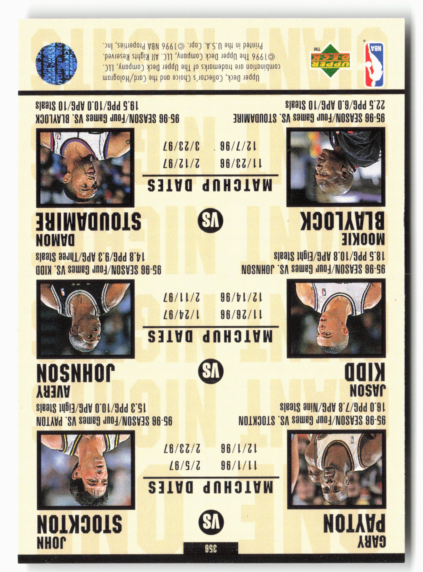 1996-97 Collector's Choice #356 Anfernee Hardaway / Michael Jordan NM