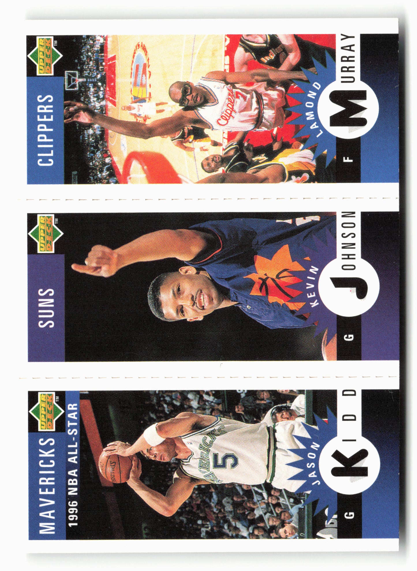 1996-97 Collector's Choice Jason Kidd / Kevin Johnson / Lamond Murray