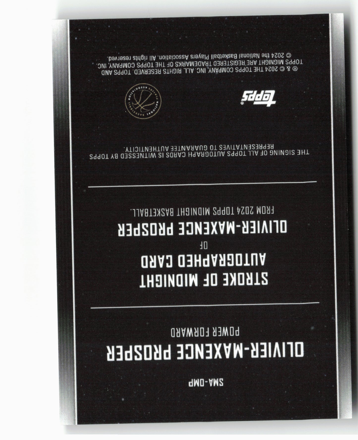 2024 Topps Midnight #SMA-OMP Olivier-Maxence Prosper Midnight Twilight #/199