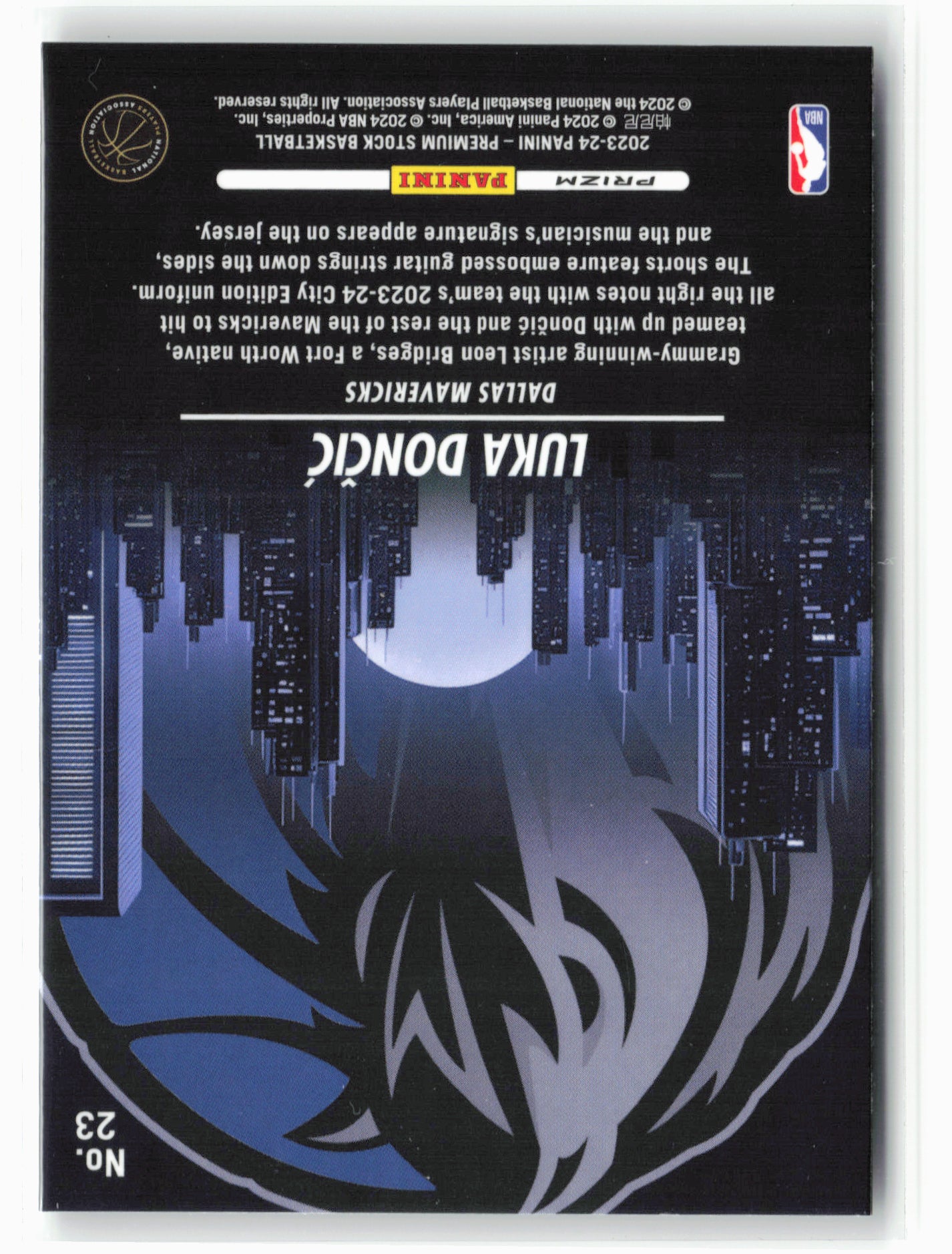 2023-24 Panini Premium Stock #23 Luka Doncic City Edition Silver Prizm