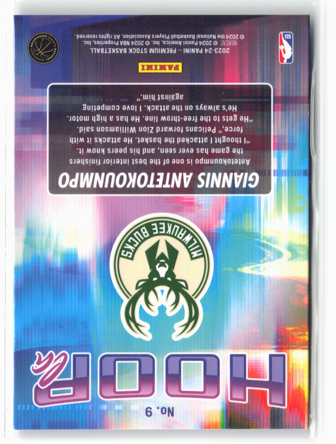 2023-24 Panini Premium Stock #9 Giannis Antetokounmpo Hoopla