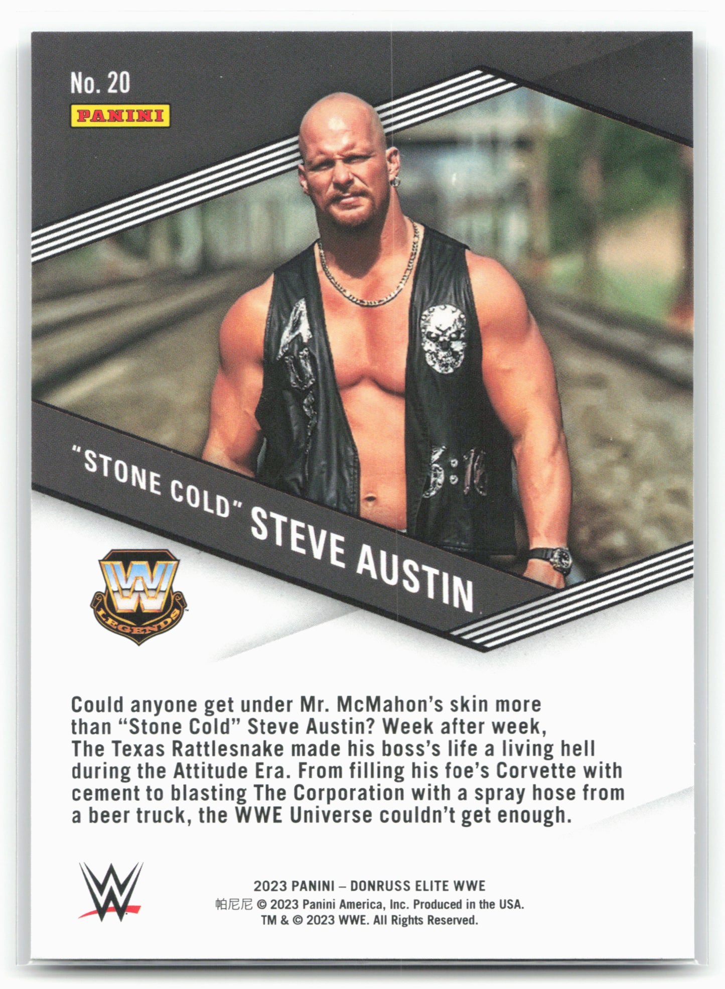 2023 Donruss Elite WWE #20 "Stone Cold" Steve Austin Spellbound Green