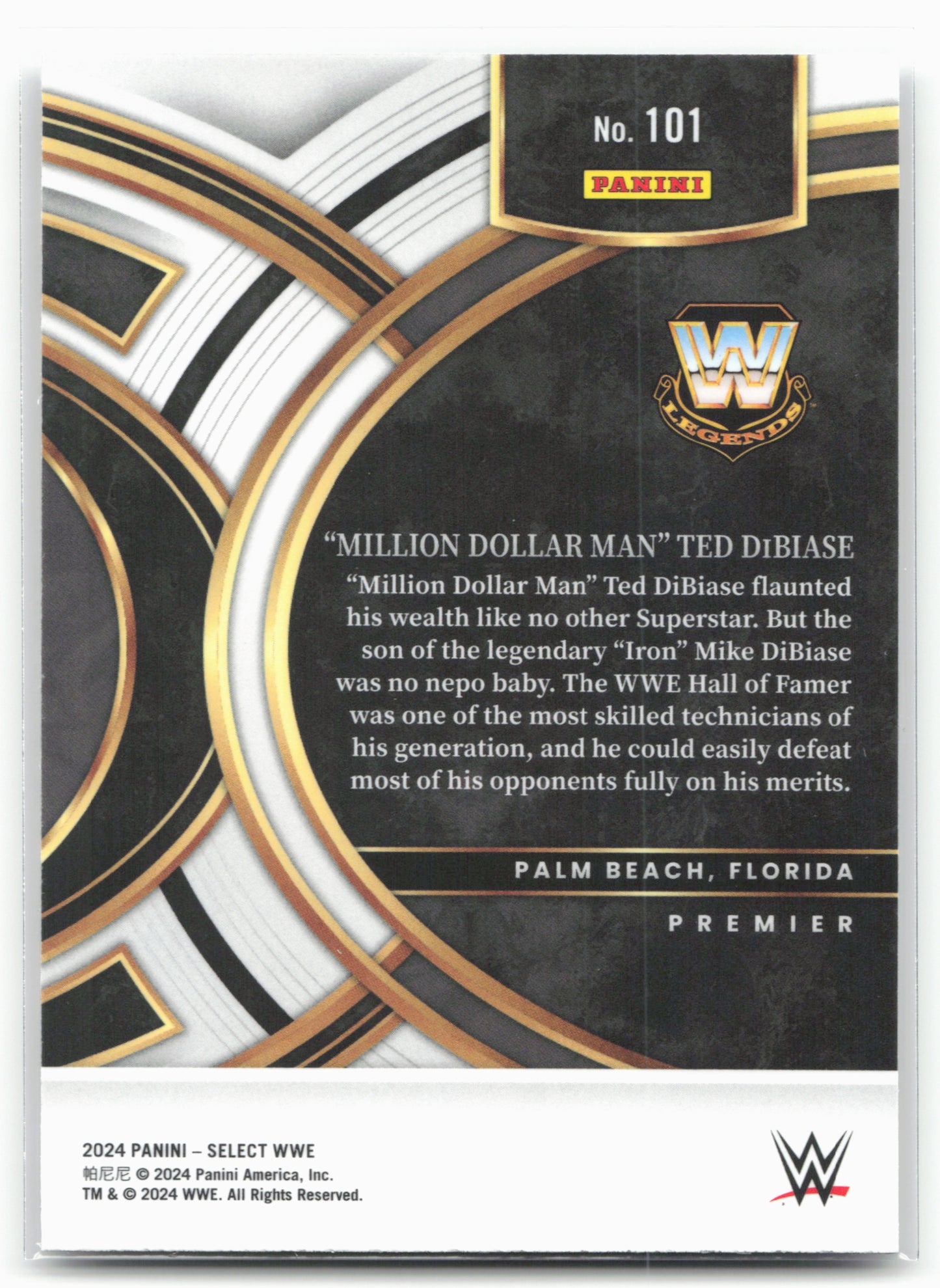 2024 Panini Select WWE #101 "Million Dollar Man" Ted DiBiase 16300
