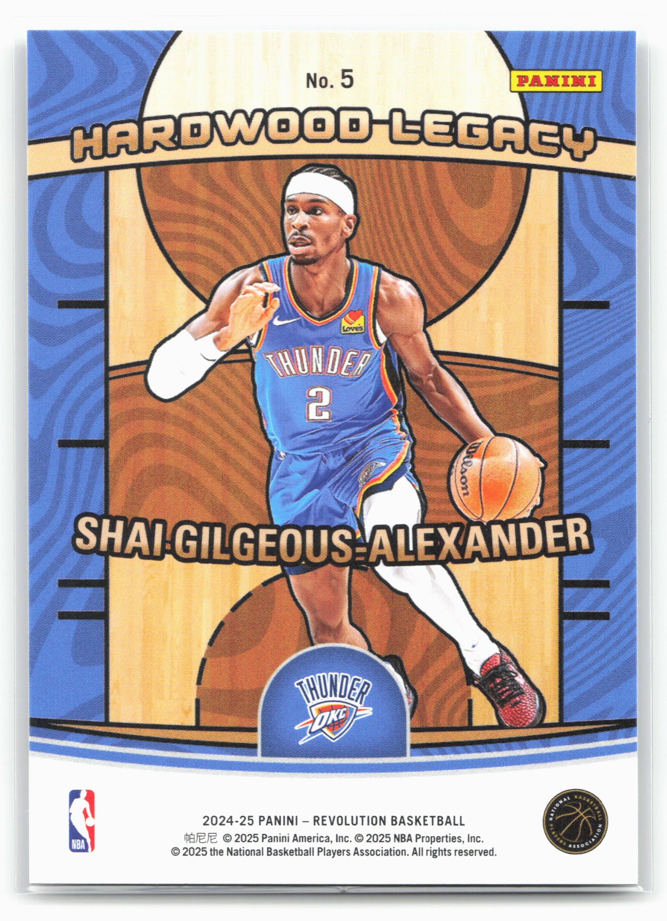 2024-25 Panini Revolution #5 Shai Gilgeous-Alexander Hardwood Legacy