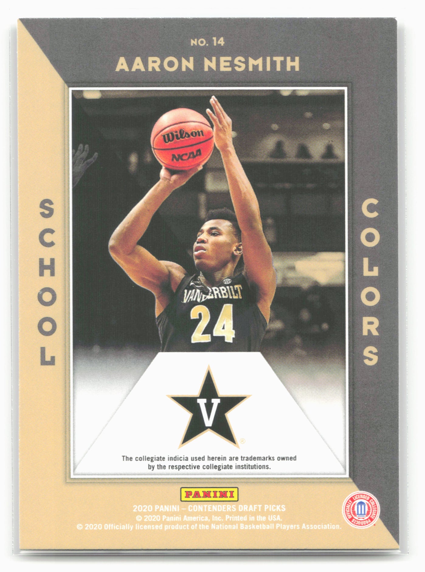 2020 Panini Contenders Draft Picks #14 Aaron Nesmith School Colors