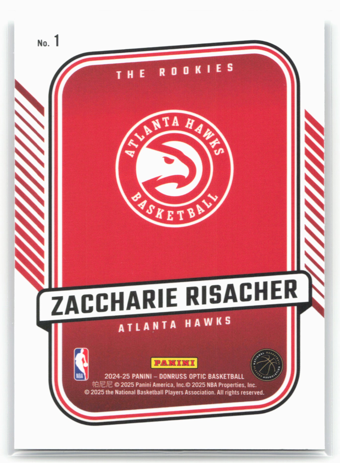 2024-25 Donruss Optic #1 Zaccharie Risacher The Rookies 20694