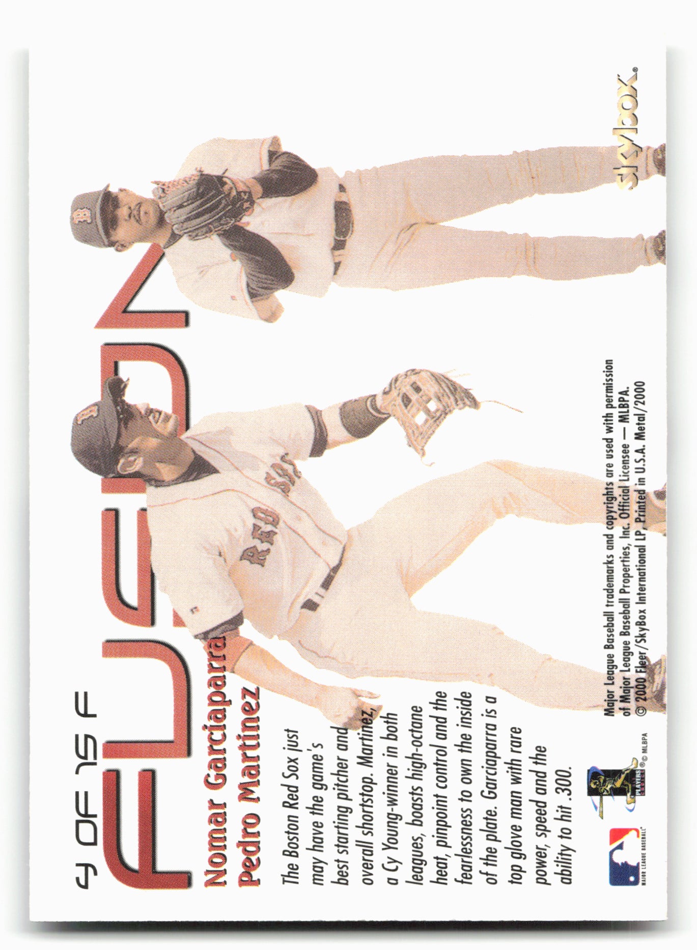 2000 Metal #4 F Nomar Garciaparra / Pedro Martinez Fusion