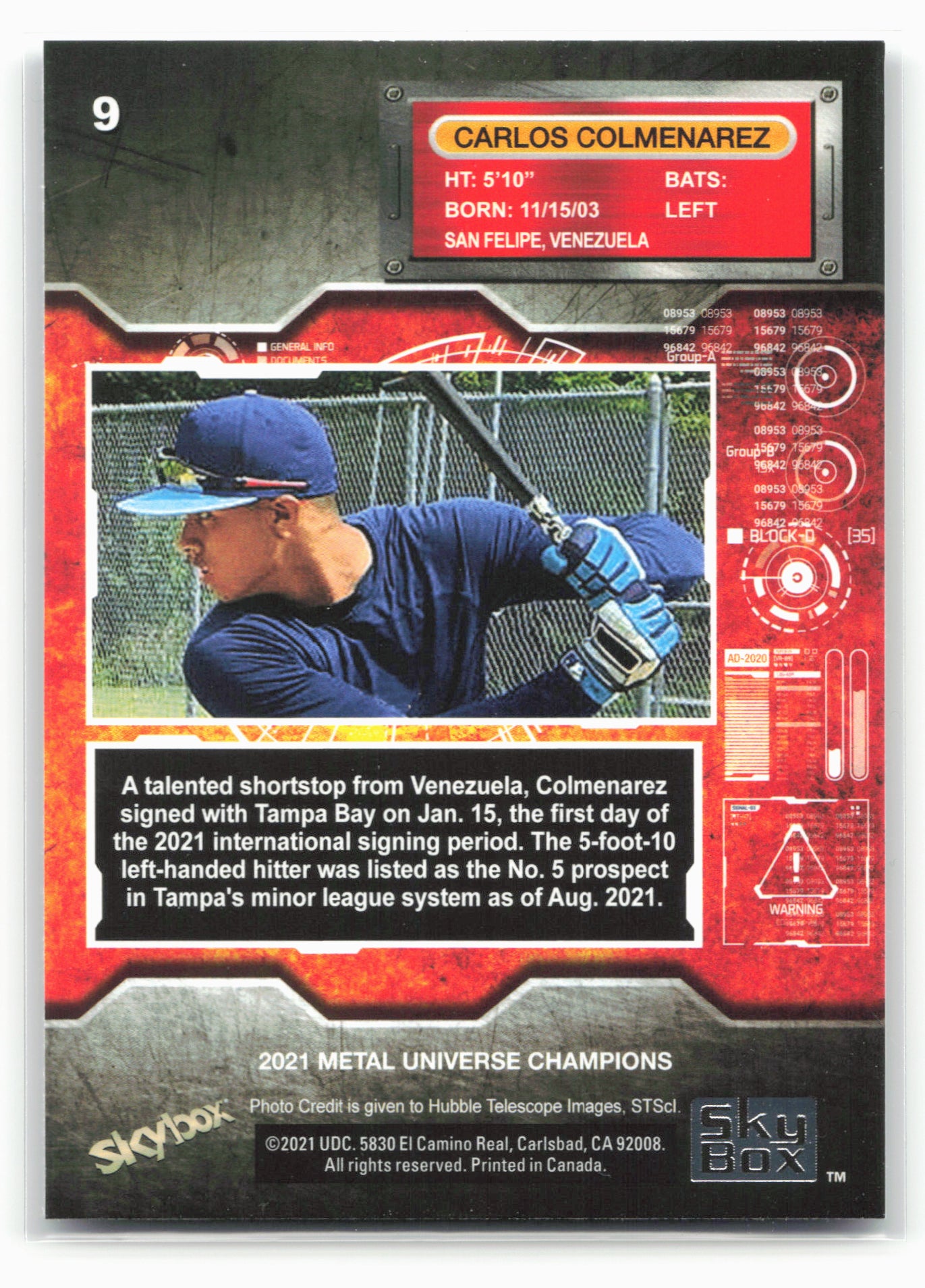2021 SkyBox Metal Universe Champions #9 Carlos Colmenarez