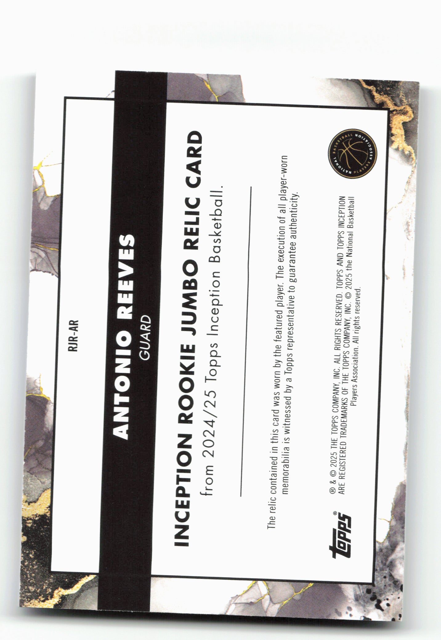 2024-25 Topps Inception #RJR-AR Antonio Reeves Jumbo Card Blue /25